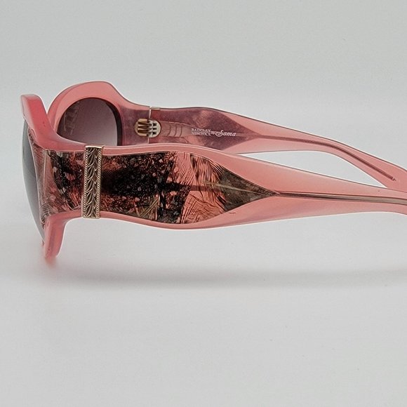 Badgley Mischka Sama Sofia Crystal Pink Gold Frame Grey Gradient Lens Sunglasses main image 9